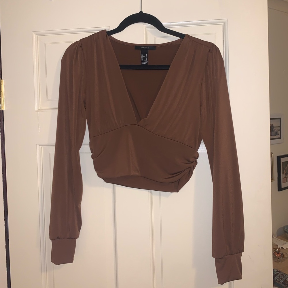 Brown Long Sleeve Top